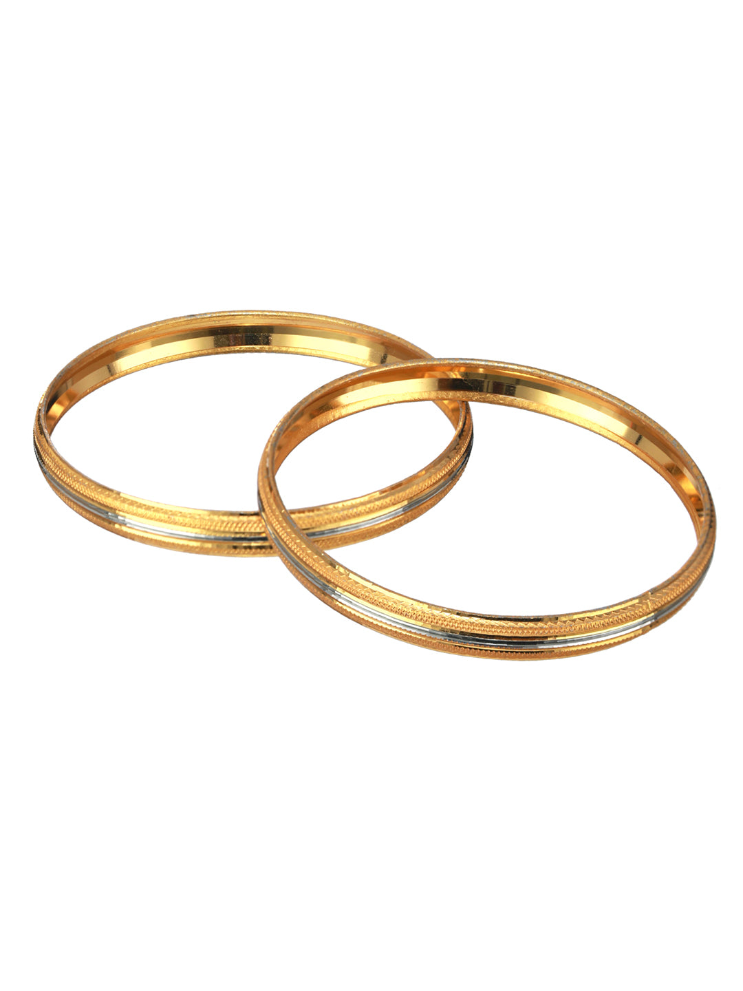 Priyaasi Traditional Embossed Gold-Plated Bangle Set of 2