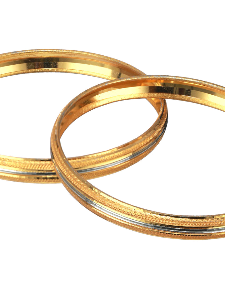 Priyaasi Traditional Embossed Gold-Plated Bangle Set of 2