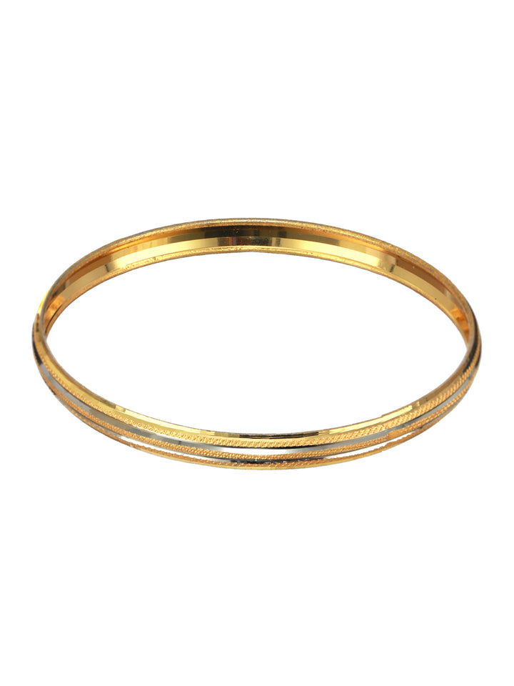 Priyaasi Embossed Solid Gold-Plated Bangle Set of 4