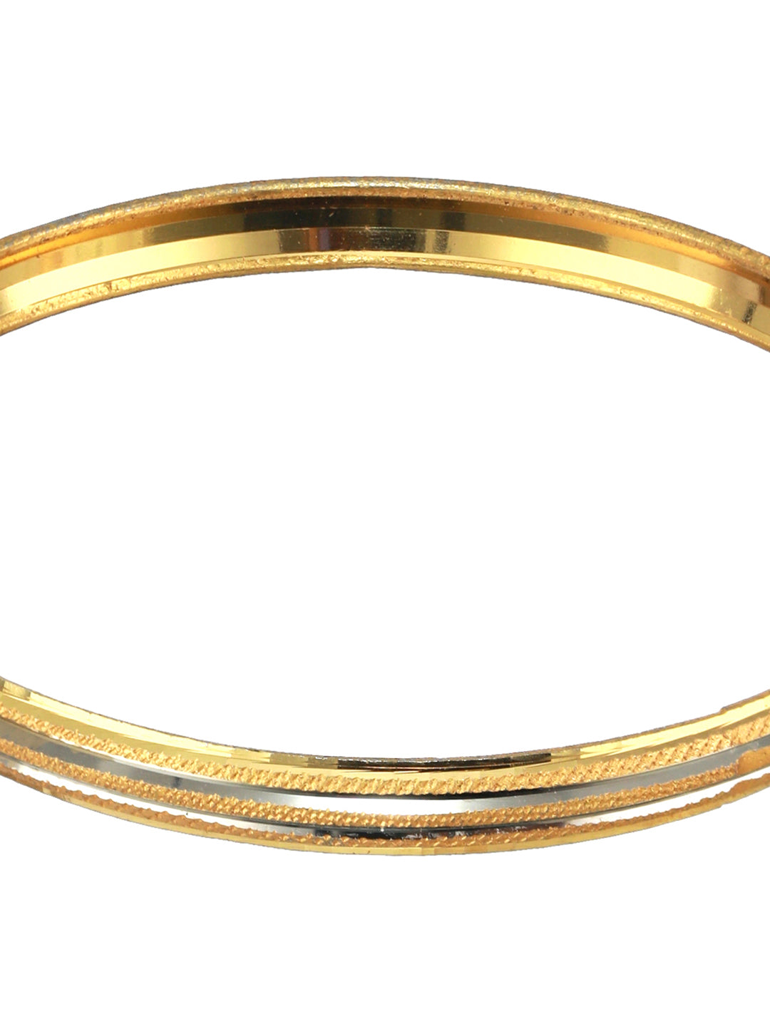 Priyaasi Embossed Solid Gold-Plated Bangle Set of 4