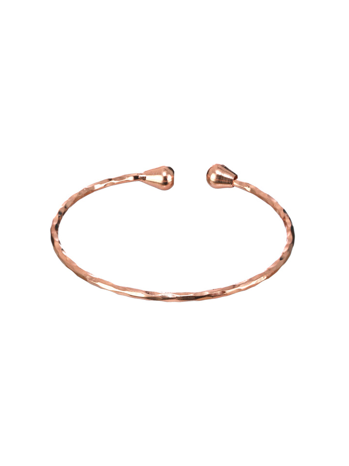 Priyaasi Elegant Textured Rose Gold-Plated Bangle Set of 2