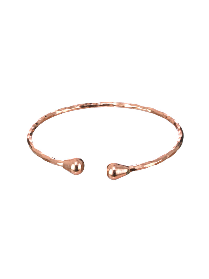 Priyaasi Elegant Textured Rose Gold-Plated Bangle Set of 2
