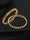 Round Floral Design Gold-Plated Bangle Set of 2