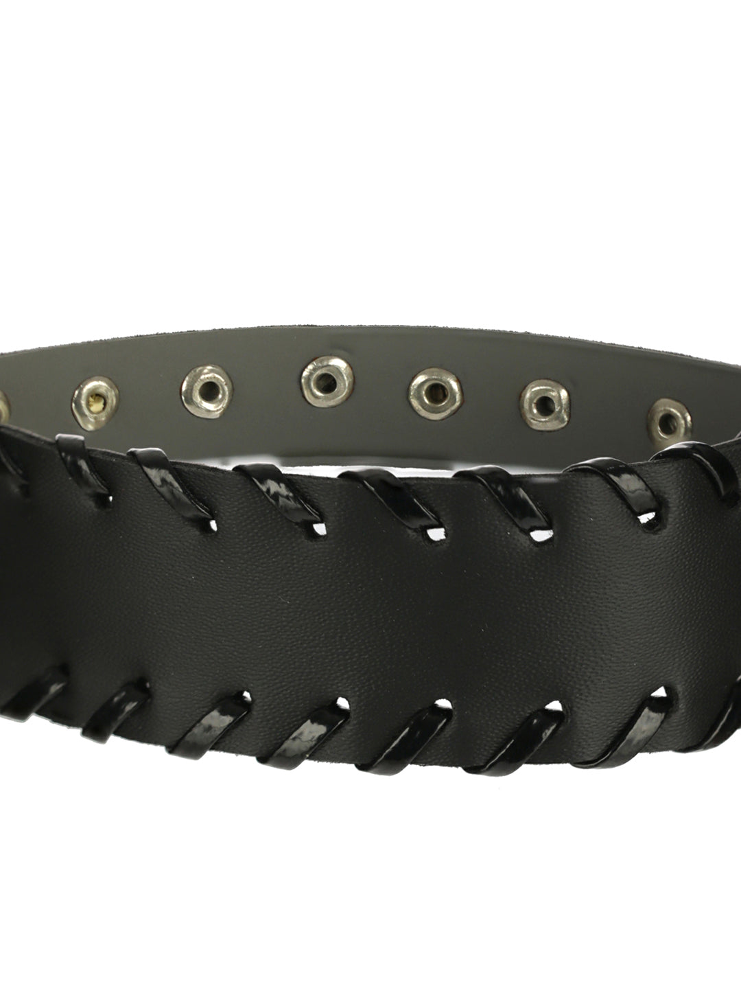 Bold by Priyaasi Black PU Wraparound Bracelet for Men