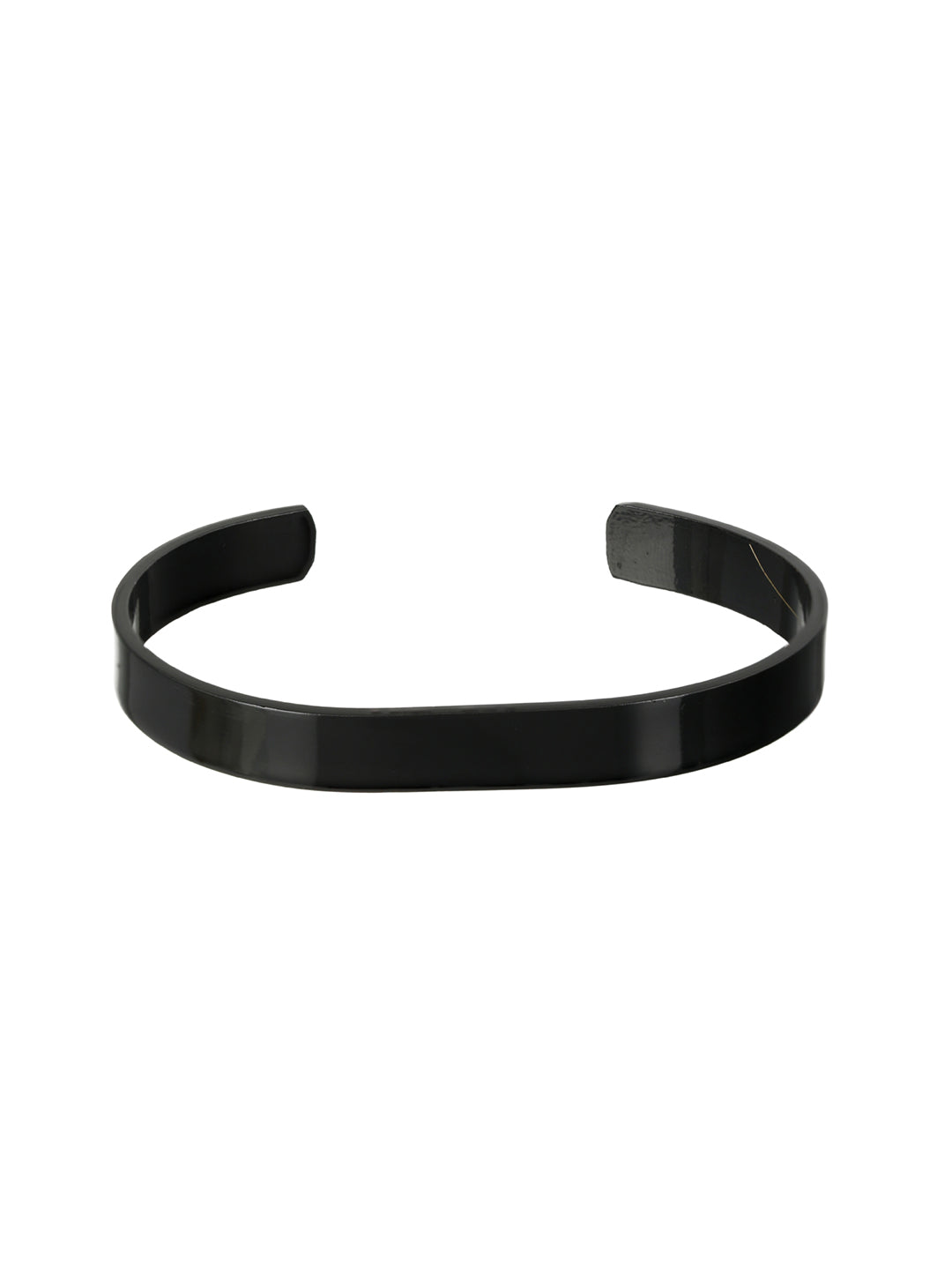 Black Cuff Bracelet for Men- Custom Coordinates Engraved - GPS -longit