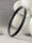 Trendy Black Solid Cuff Bracelet for Men
