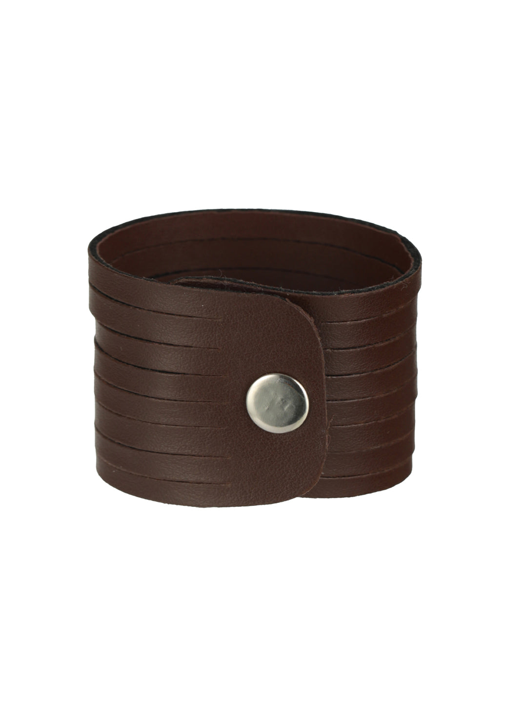Brown Shredded Style PU Bracelet for Men