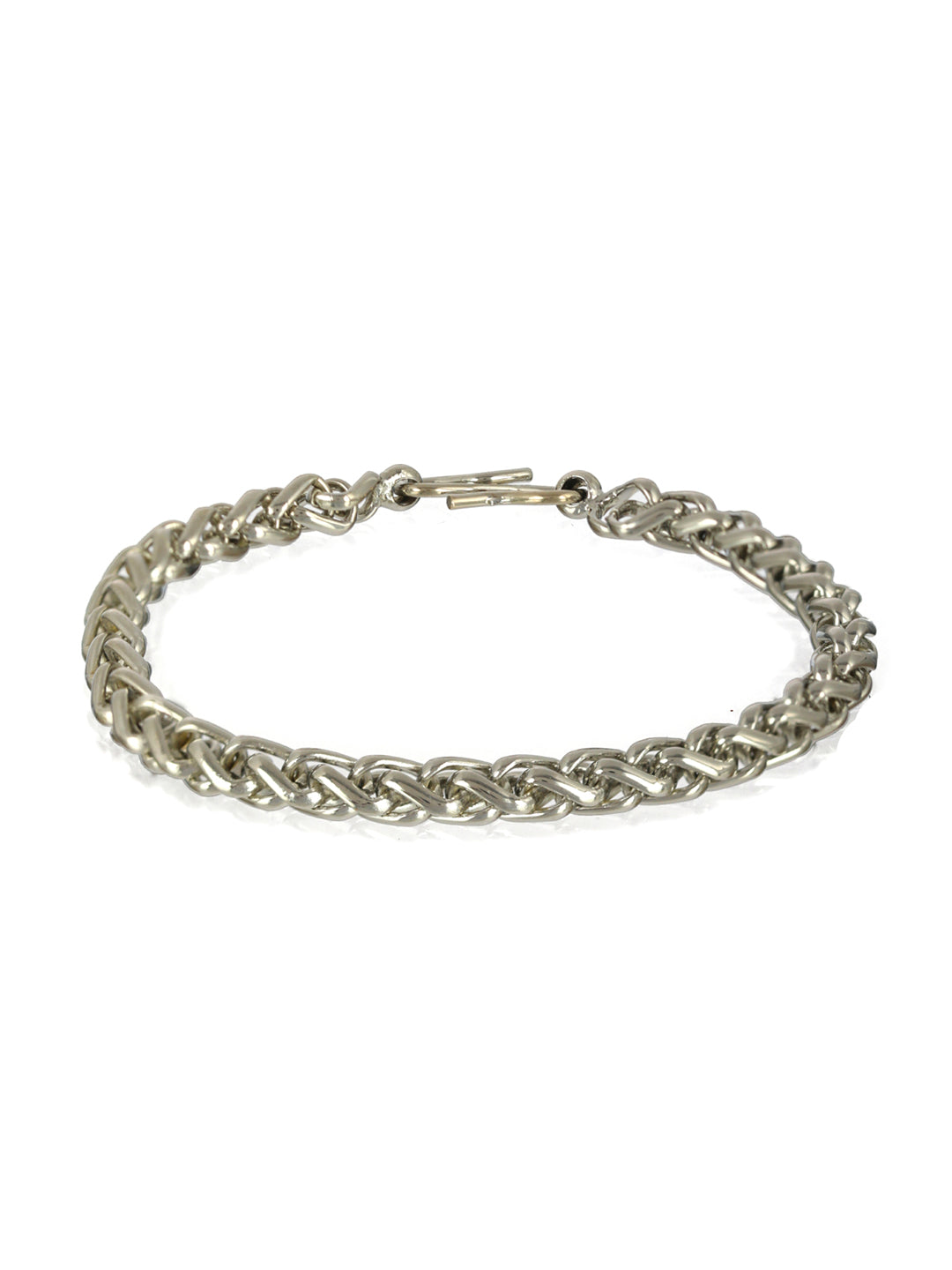 Bold by Priyaasi Silver-Plated Rope Chain Bracelet for Men