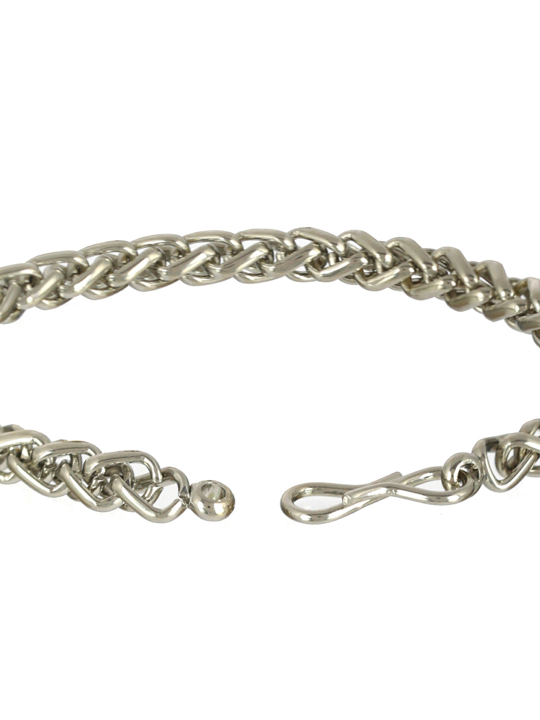 Bold by Priyaasi Silver-Plated Rope Chain Bracelet for Men