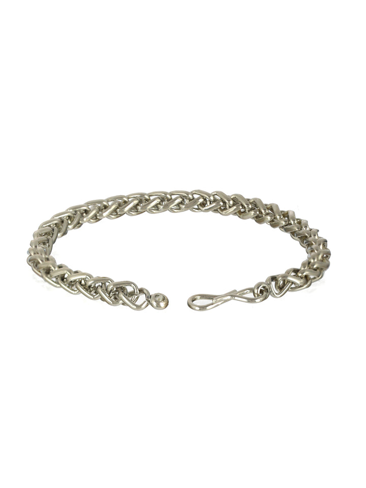 Bold by Priyaasi Silver-Plated Rope Chain Bracelet for Men