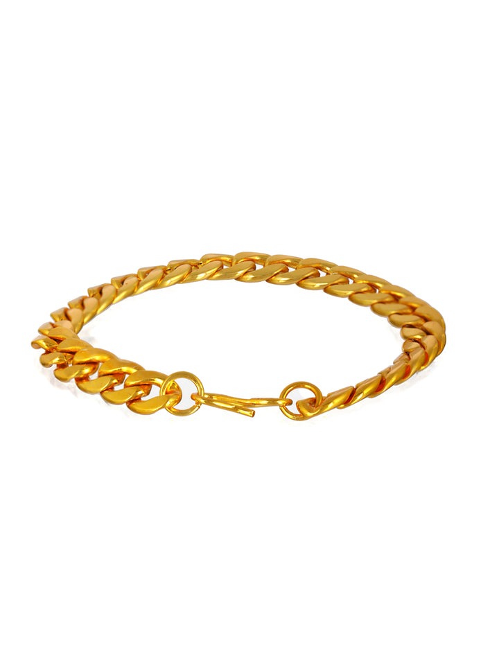 Bold by Priyaasi Gold-Plated Cuban Chain Bracelet for Men