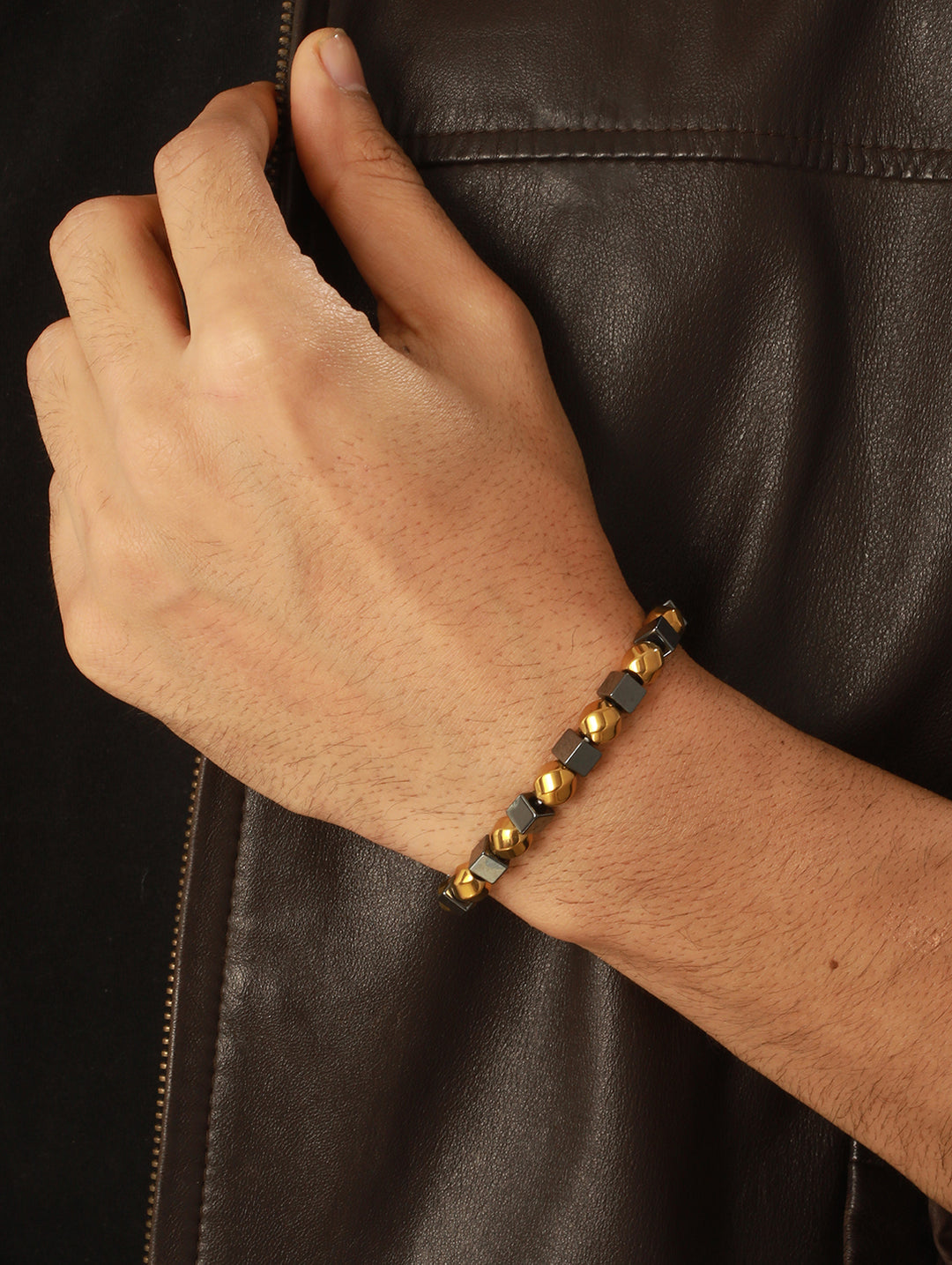 Buy Gold Bracelets & Kadas for Men by Bold by Priyaasi Online