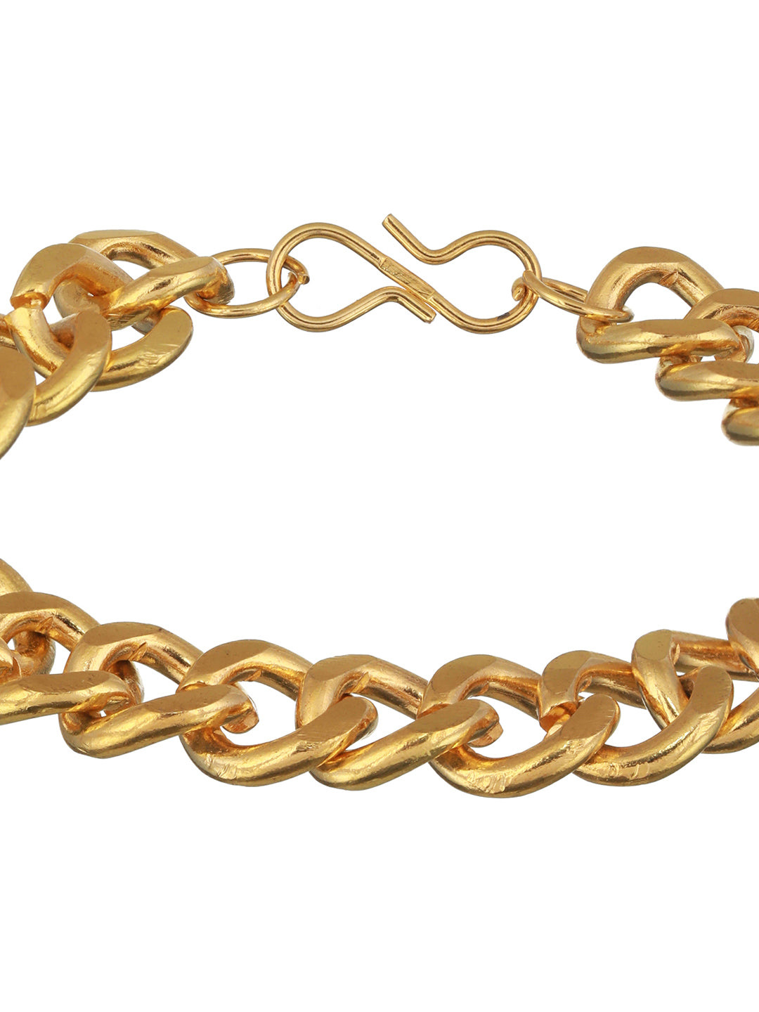 Bold by Priyaasi Solid Gold-Plated Curb-Link Chain Bracelet for Men