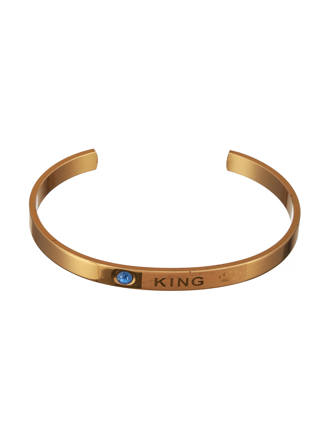 Bold by Priyaasi King Queen Solid Gold & Rose Gold-Toned Couple Bracelet