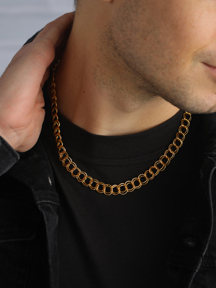 Classic Monet Gold-Plated Link Chain for Men