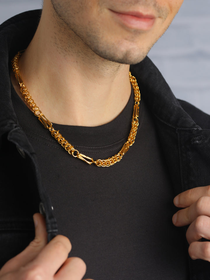 Classic Figarope Gold-Plated Link Chain for Men