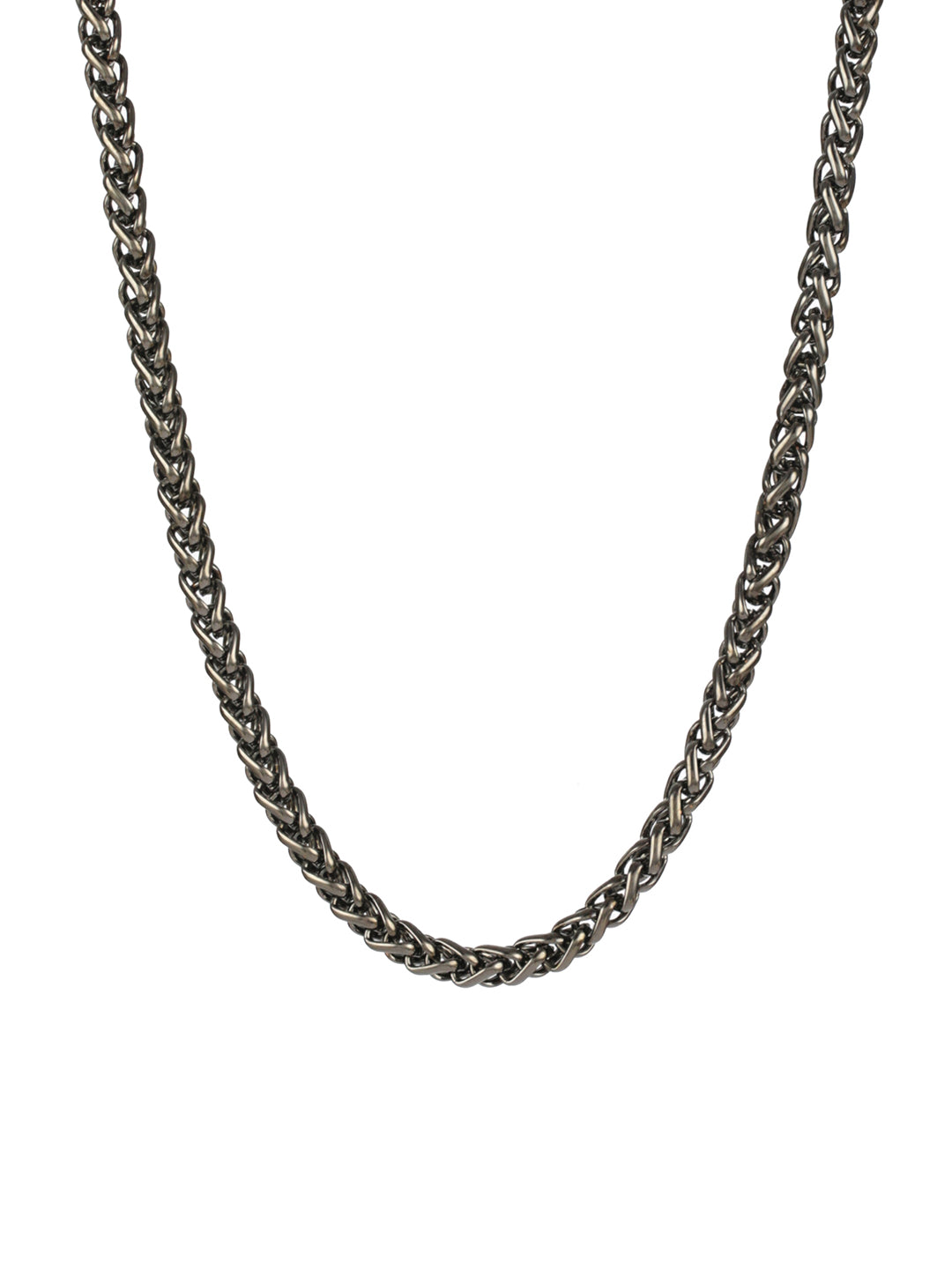 Bold by Priyaasi Sleek Black Gunmetal-Plated Chain for Men