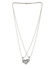 Bold by Priyaasi Detachable Heart Silver-Plated Necklace Set for Couples