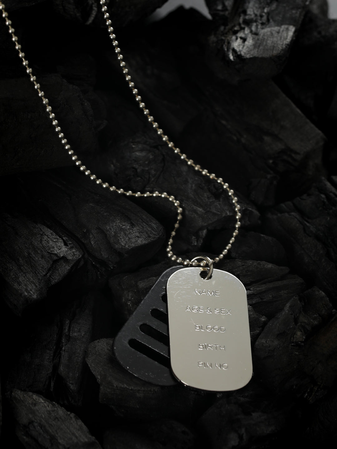 Personalised Brushed Sterling Silver Dog Tag Necklace By Hurleyburley man |  notonthehighstreet.com