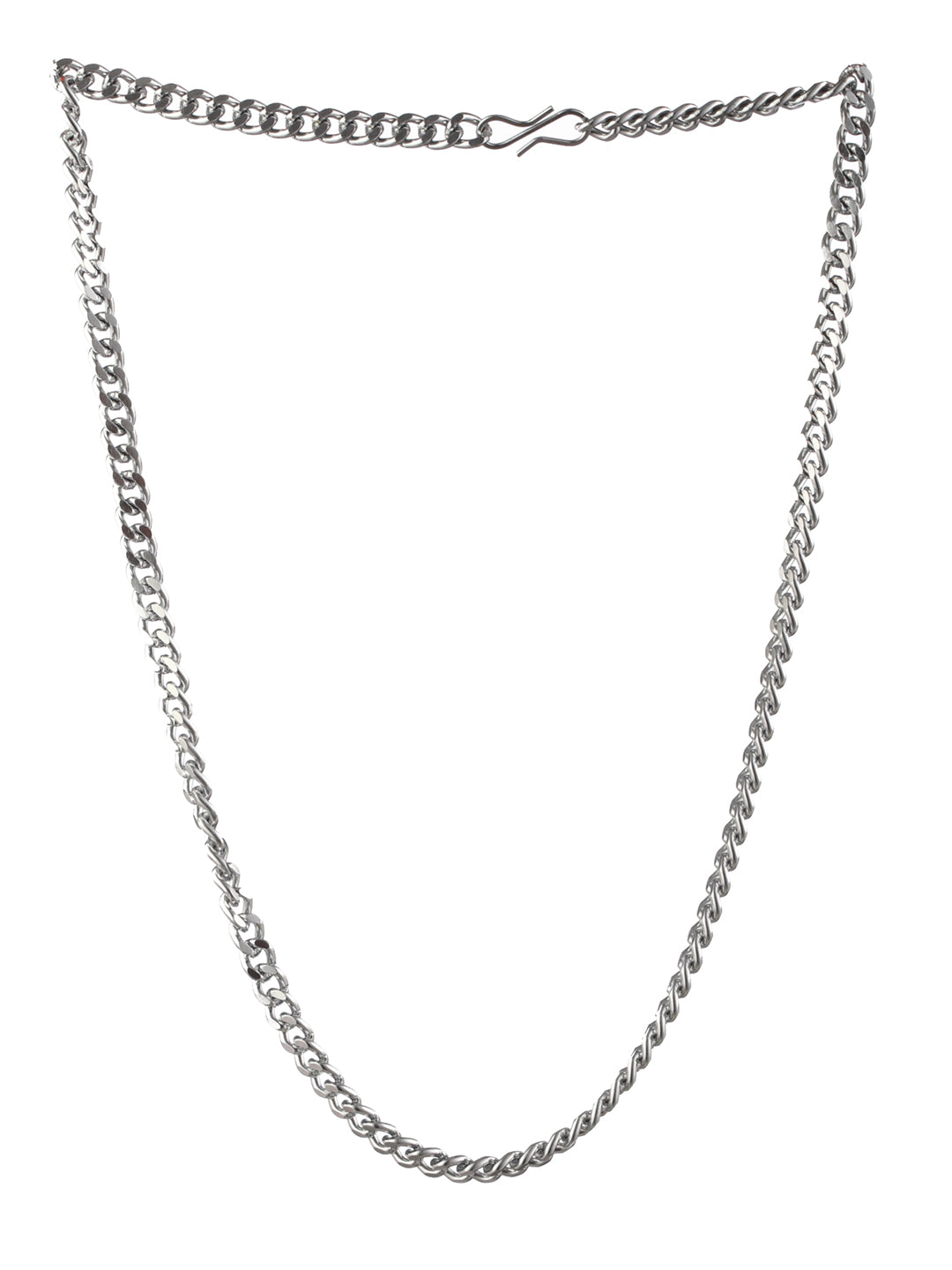 Bold by Priyaasi Silver-Plated Punk Cuban Link Chain for Men