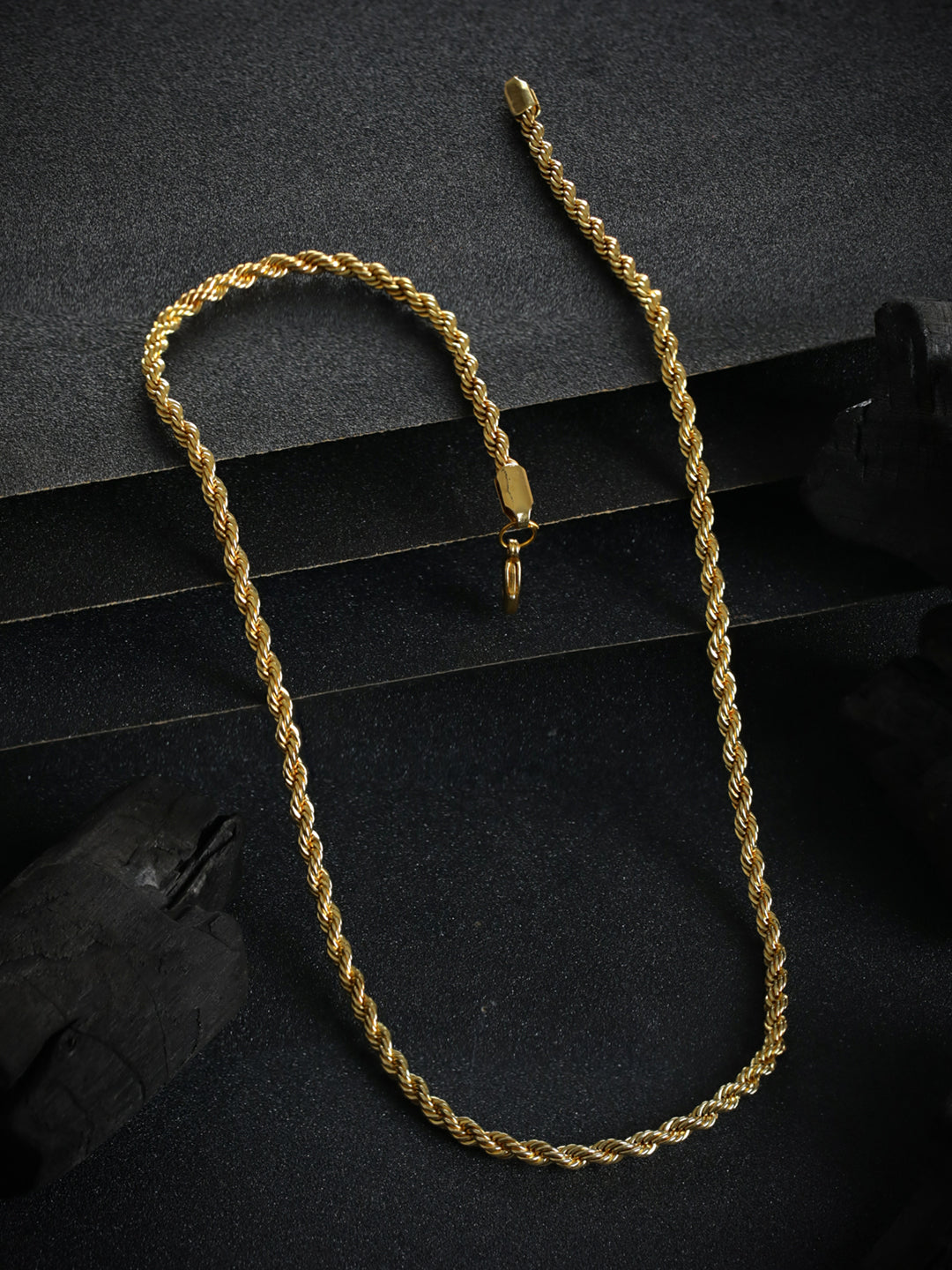 Bold by Priyaasi Gold-Plated Rope Chain for Men