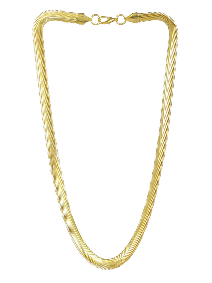 Bold by Priyaasi Herringbone Gold-Plated Snake Chain for Men