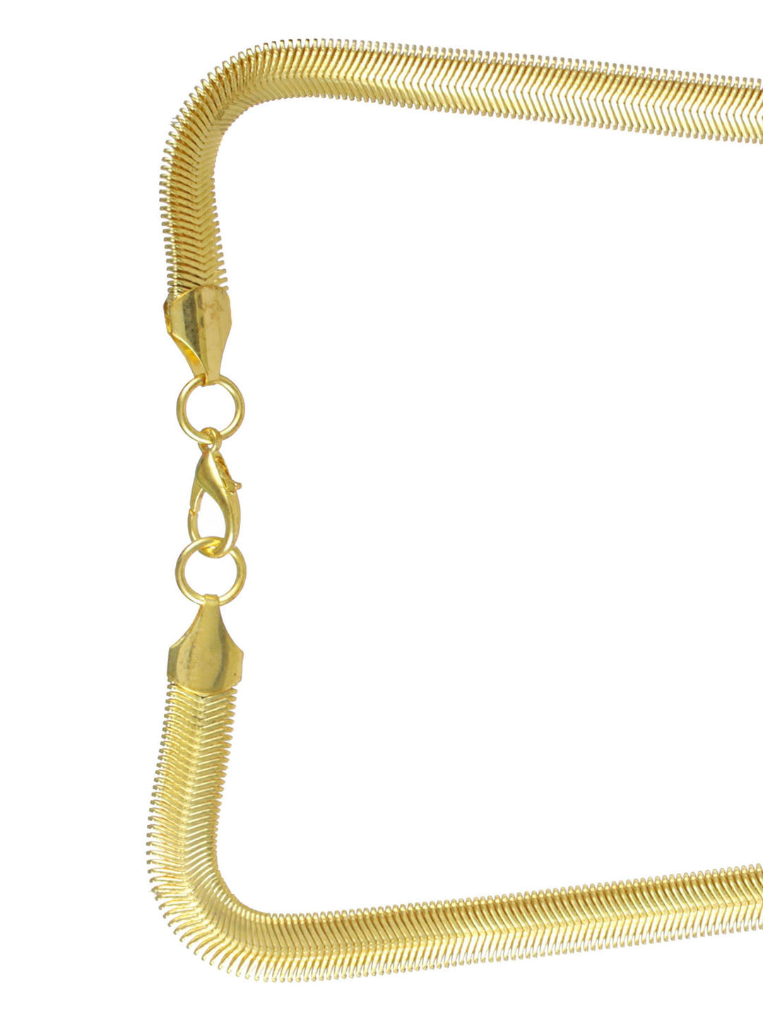 Bold by Priyaasi Herringbone Gold-Plated Snake Chain for Men