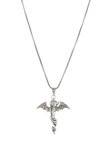 Bold by Priyaasi Dragon Sword Silver-Plated Necklace for Men