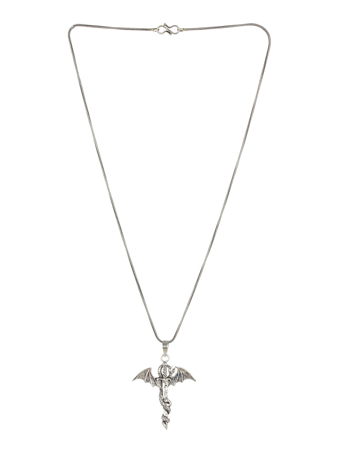 Bold by Priyaasi Dragon Sword Silver-Plated Necklace for Men