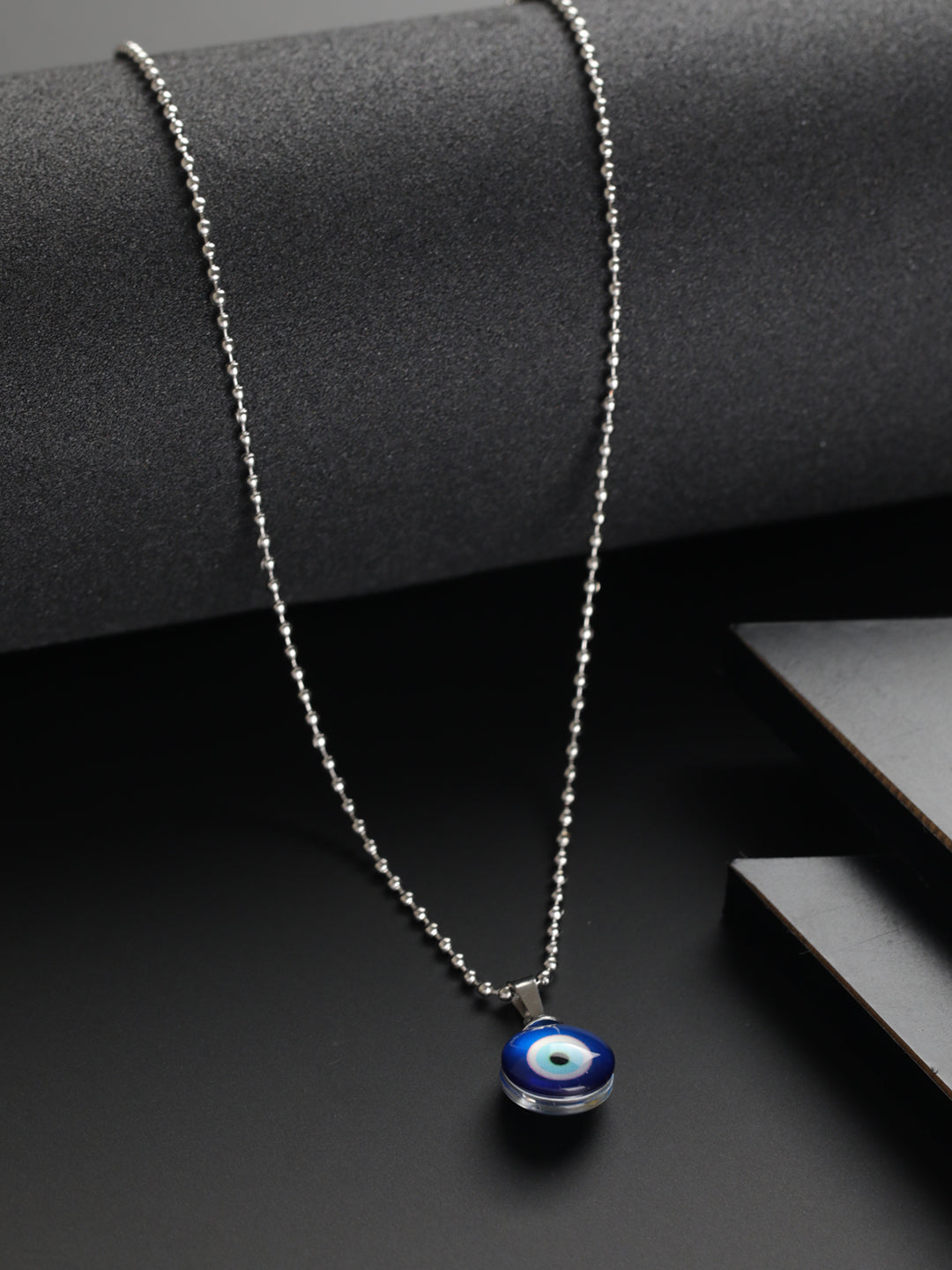 Bold by Priyaasi Blue Evil Eye Link Chain Necklace for Men