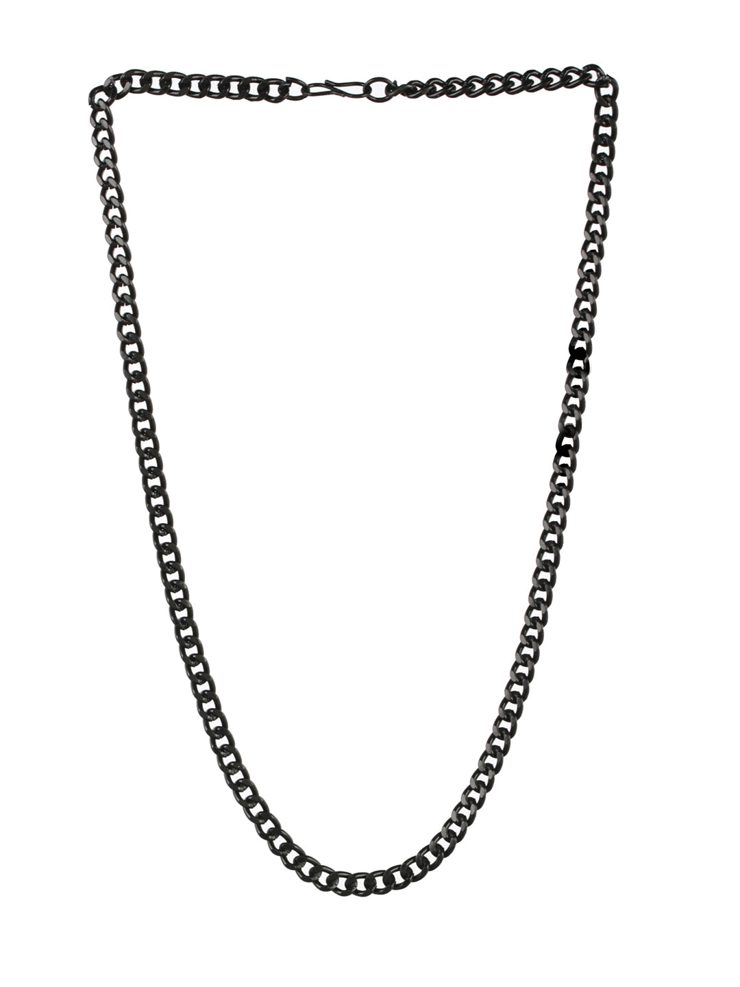 Bold by Priyaasi Thin Black Curb Chain for Men