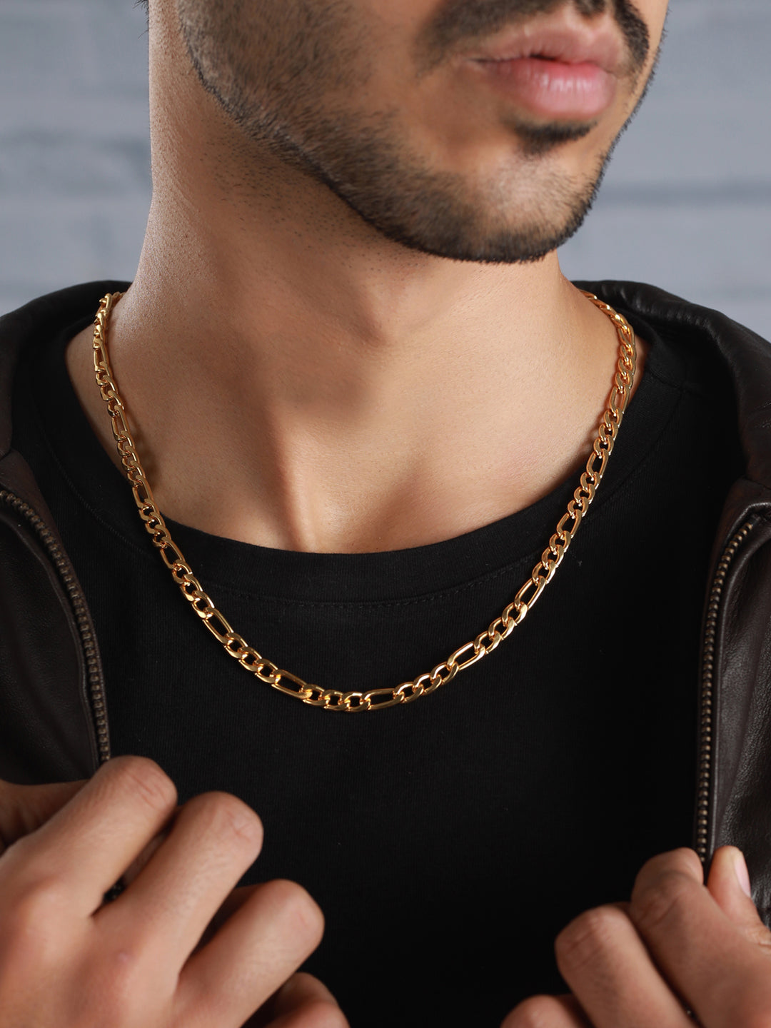 Bold by Priyaasi Figaro Gold-Plated Link Chain for Men