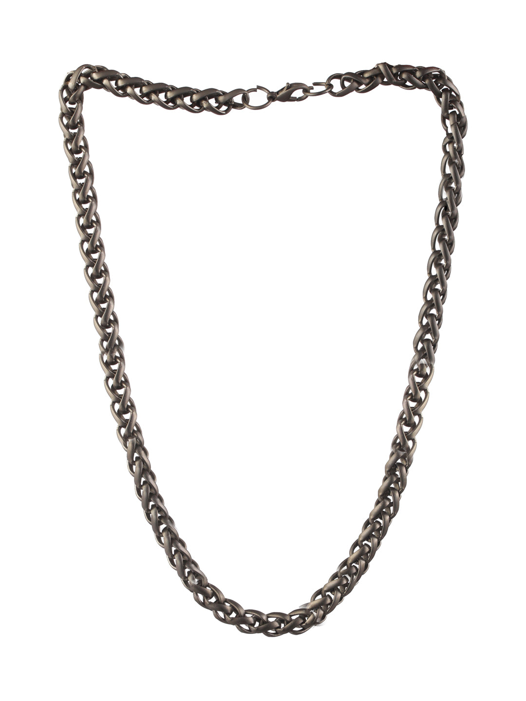 Bold by Priyaasi Silver-Plated Wheat Chain Style Link Chain for Men
