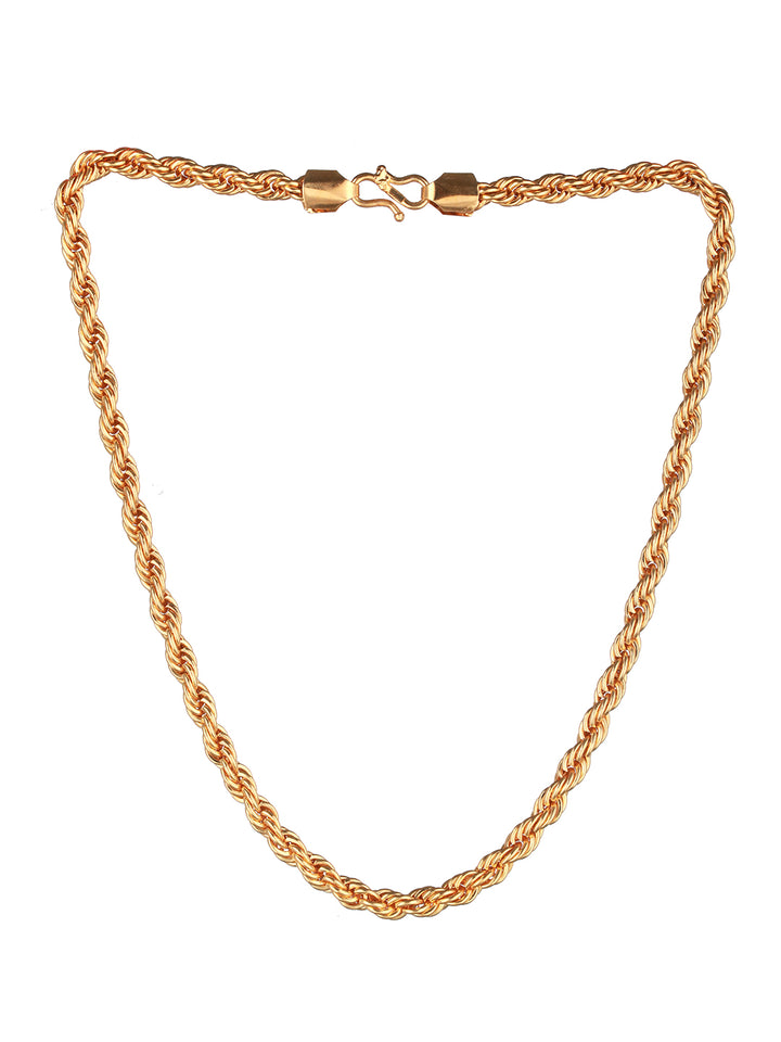 Bold by Priyaasi Trendy Gold-Toned Rope Neck Chain for Men