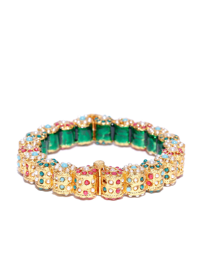Traditional Multicolour Jadau Bracelet