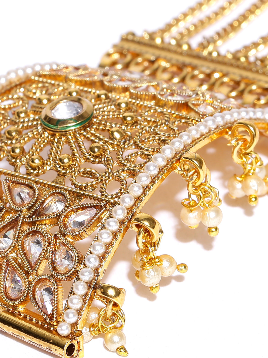 Kundan Studded Gold-Plated Bracelet
