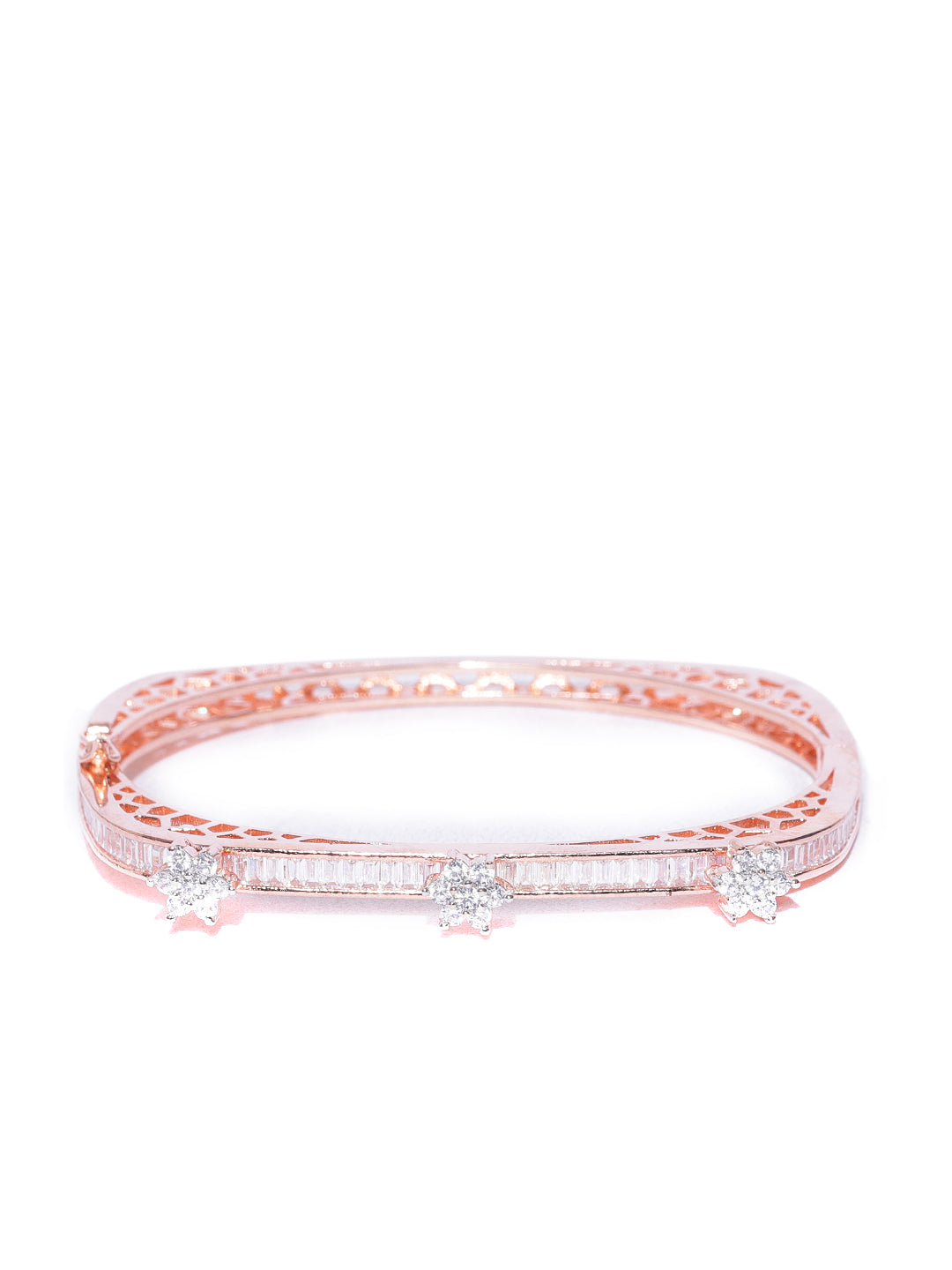 American Diamond Floral Bracelet with Gift Box