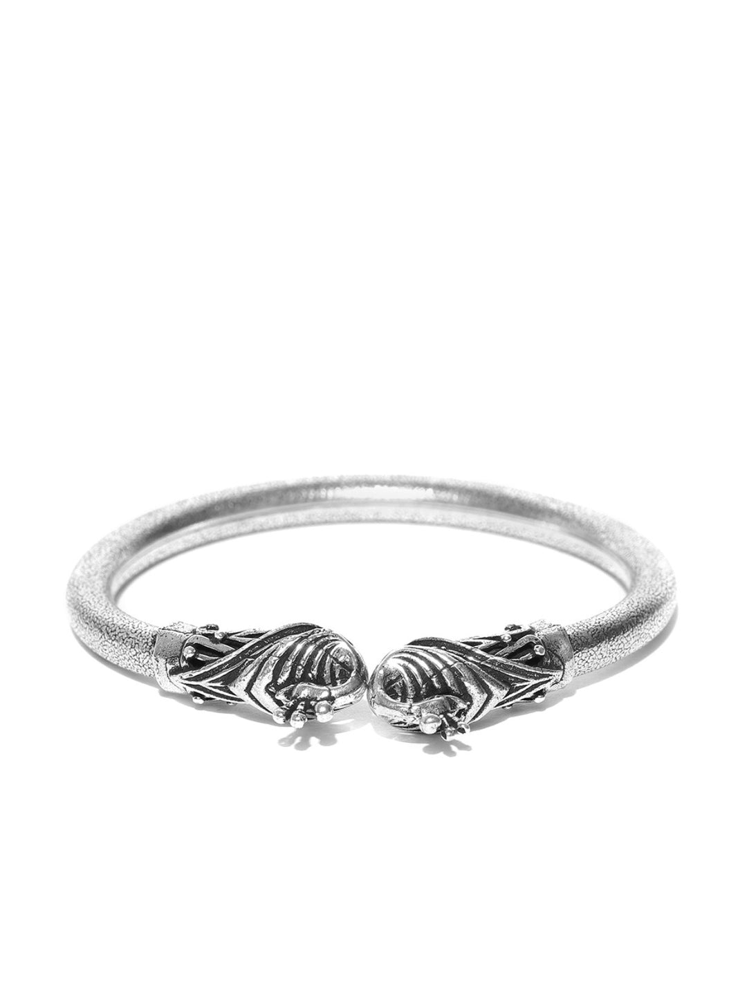 Oxidized Peacock Inspired German Silver Bracelet For Girls And Women