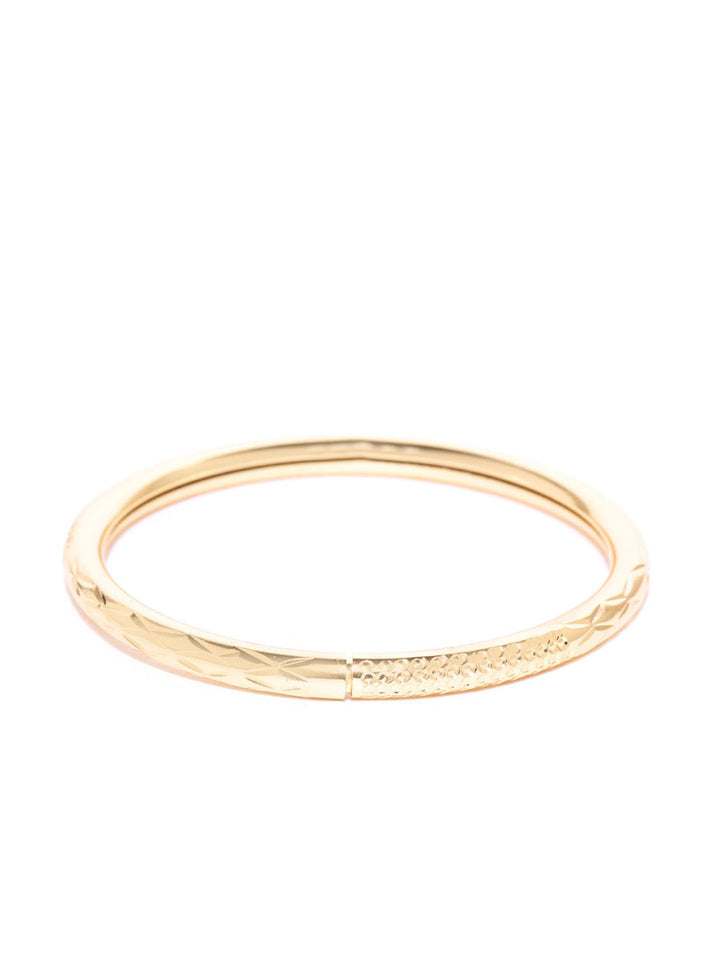 Gold-Plated Circular Shape Openable Kada Bracelet