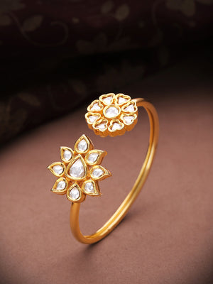 Gold-Plated AD Studded Beautiful Design Adjustable Bracelets
