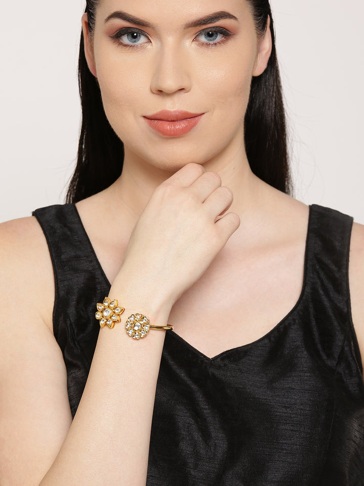 Gold-Plated AD Studded Beautiful Design Adjustable Bracelets