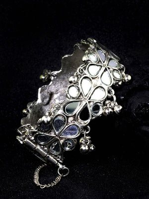 Oxidized Silver-Plated with floral pattern
