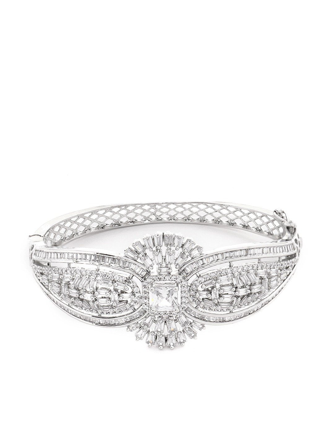 Charisma-American Diamond Studded Bangle Style Bracelet