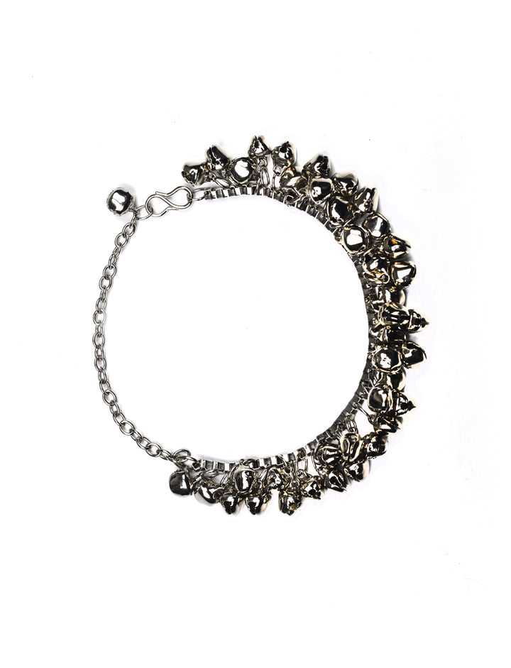 Ghungroo Silver Plated Traditional Bracelet