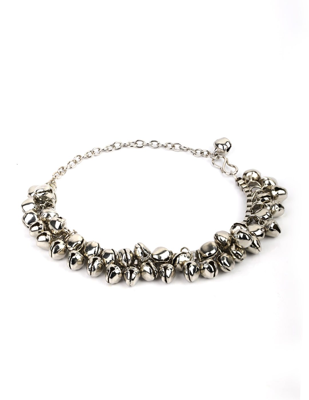 Ghungroo Silver Plated Traditional Bracelet