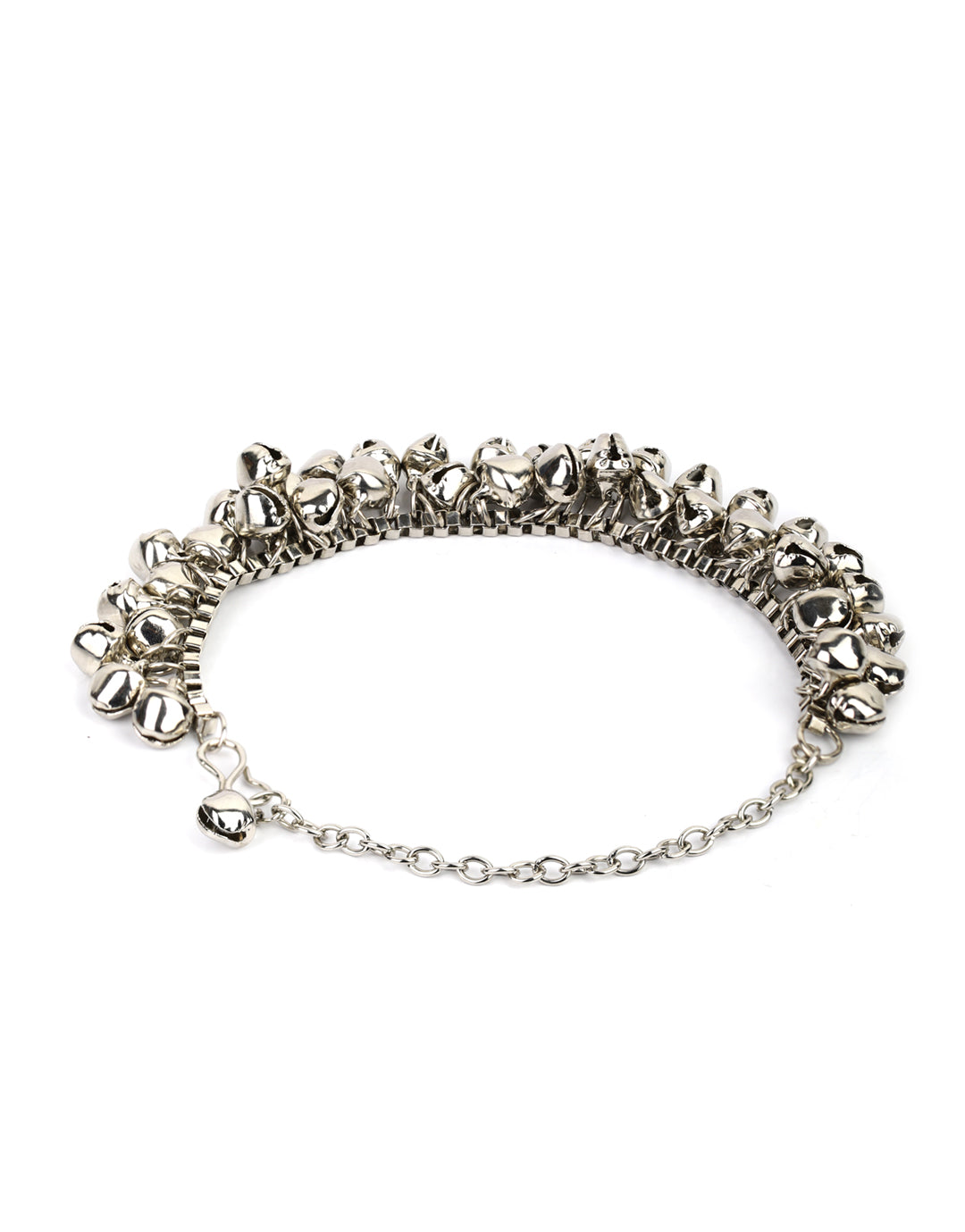 Ghungroo Silver Plated Traditional Bracelet