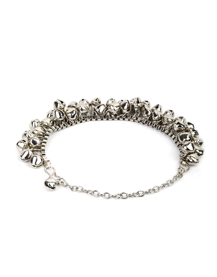 Ghungroo Silver Plated Traditional Bracelet