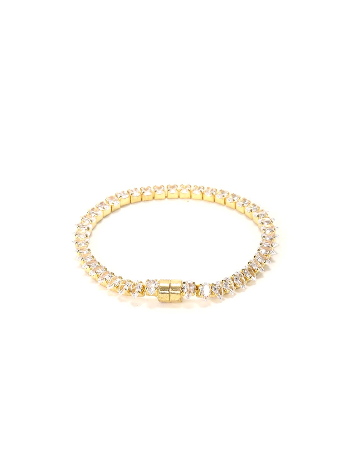 Artificial Stones Gold Plated Bracelet