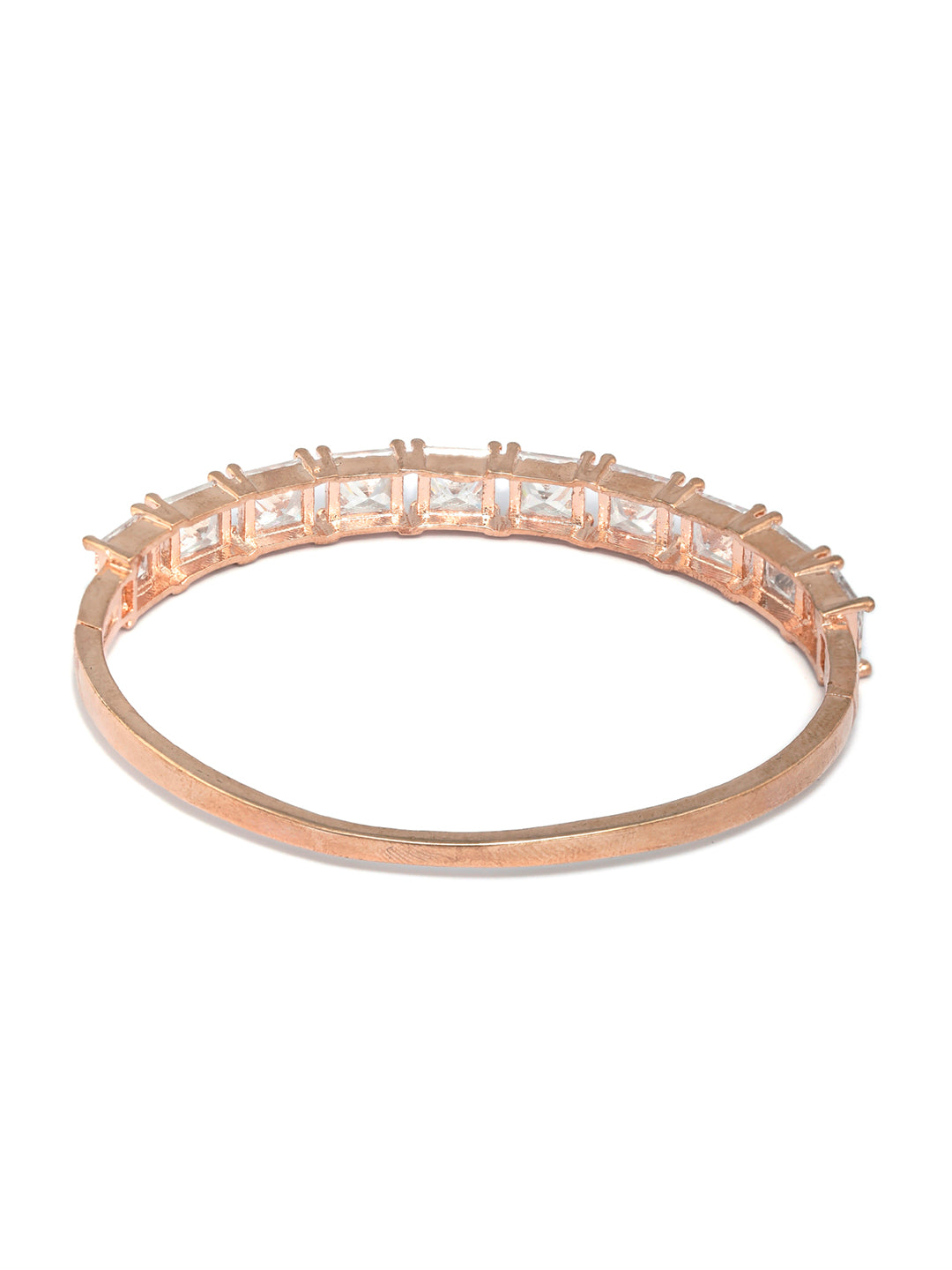 Elegant Solitaire Rose Gold Bracelet