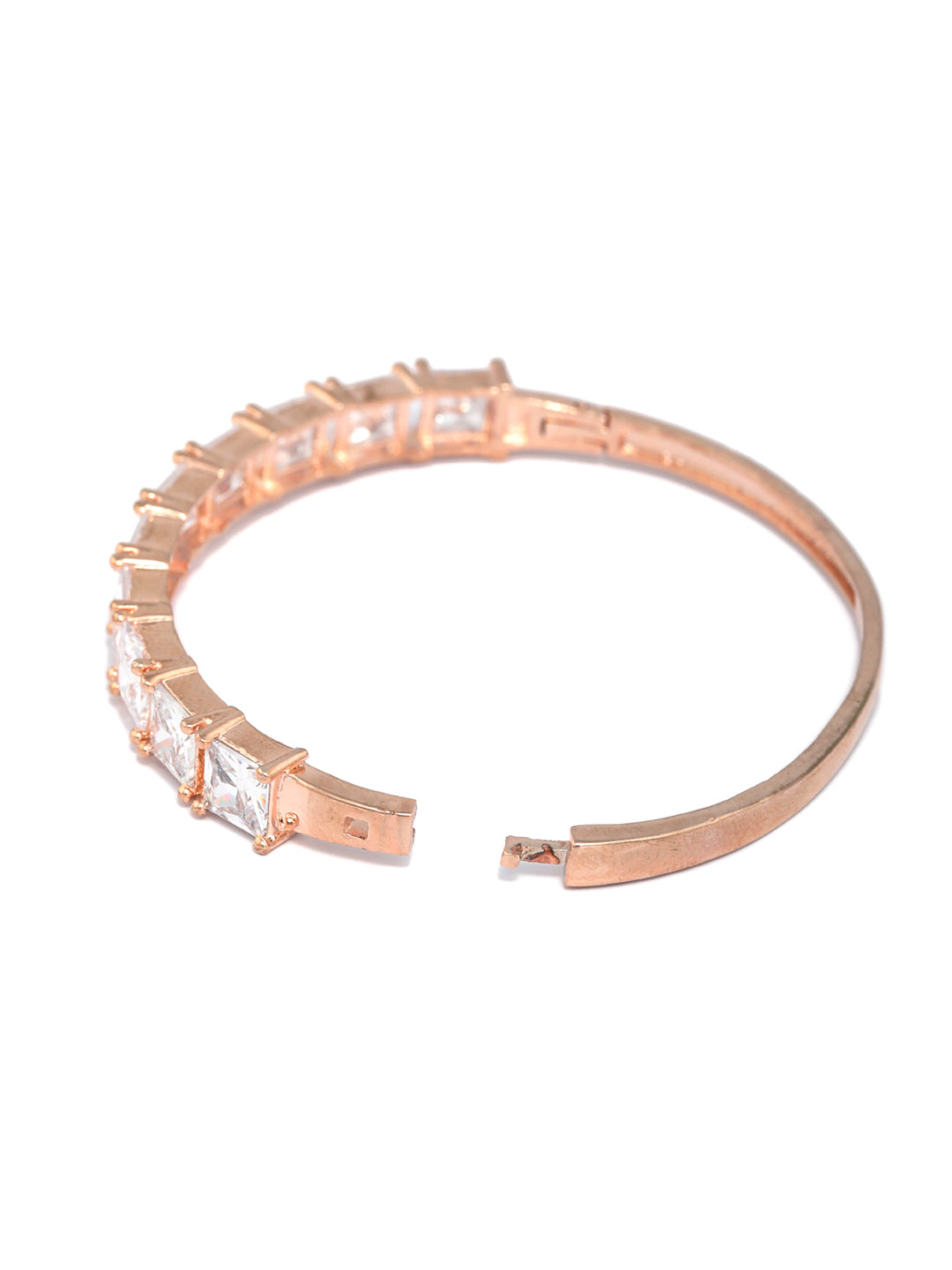 Elegant Solitaire Rose Gold Bracelet